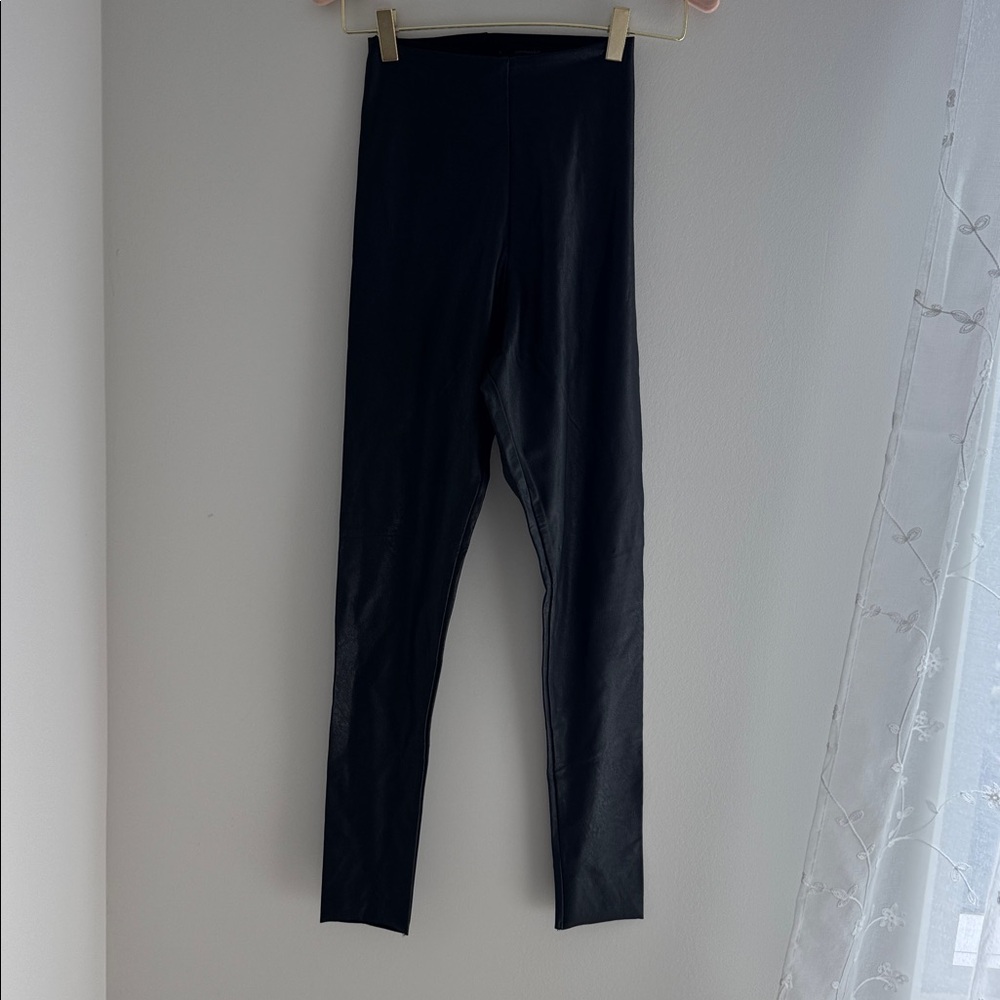 Commando Control Top Faux Leather Leggings - Black - Picture 3 of 5